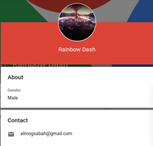 Google+ Account Rainbow Dash